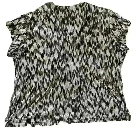 Ruby Rd Top Womens White Short Sleeve PL Multicolor Beaded Embellishment - Picture 2 of 4